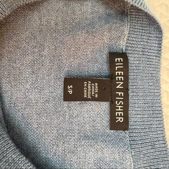 Eileen Fisher Blue Crew Neck Sweater - Picture 8 of 9
